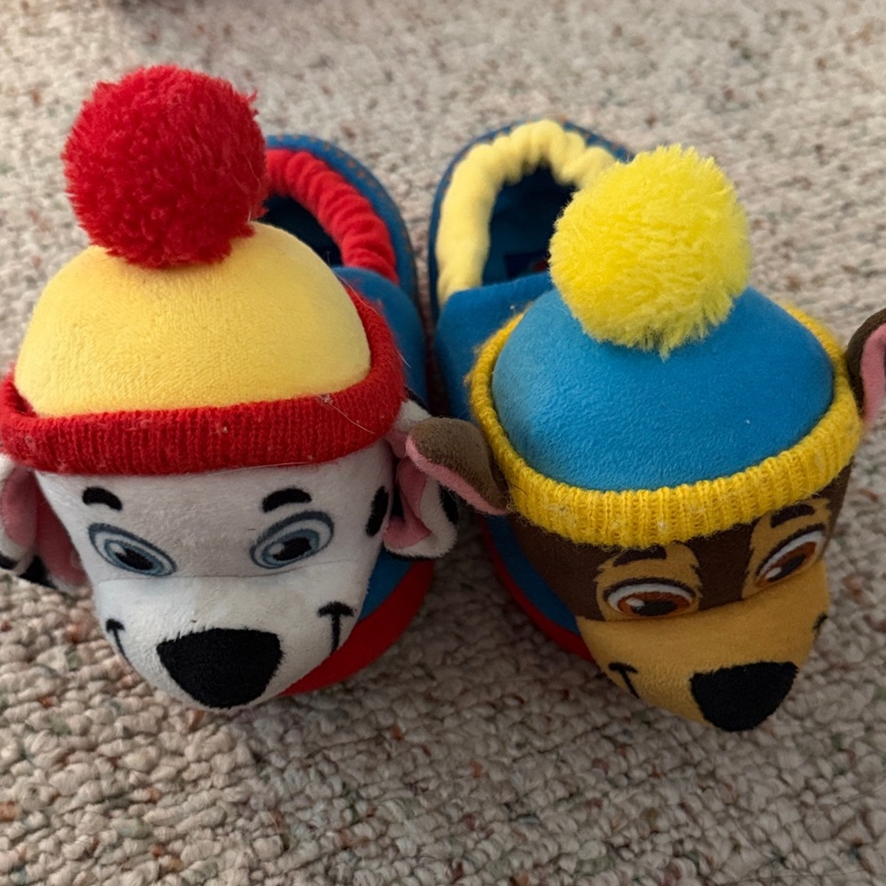 Kids' Blue and Yellow Character Slippers